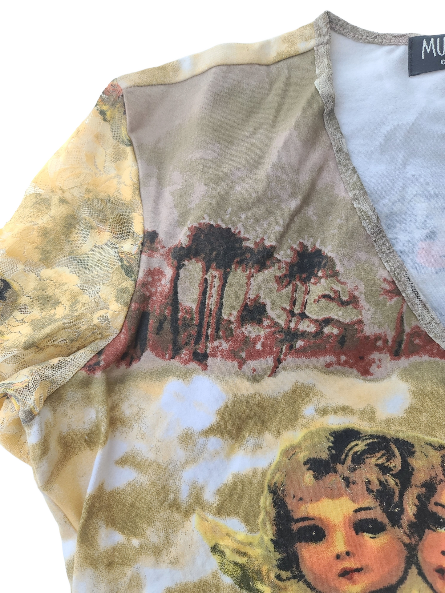 Printed top cybergrunge y2k angels - zimfriperie