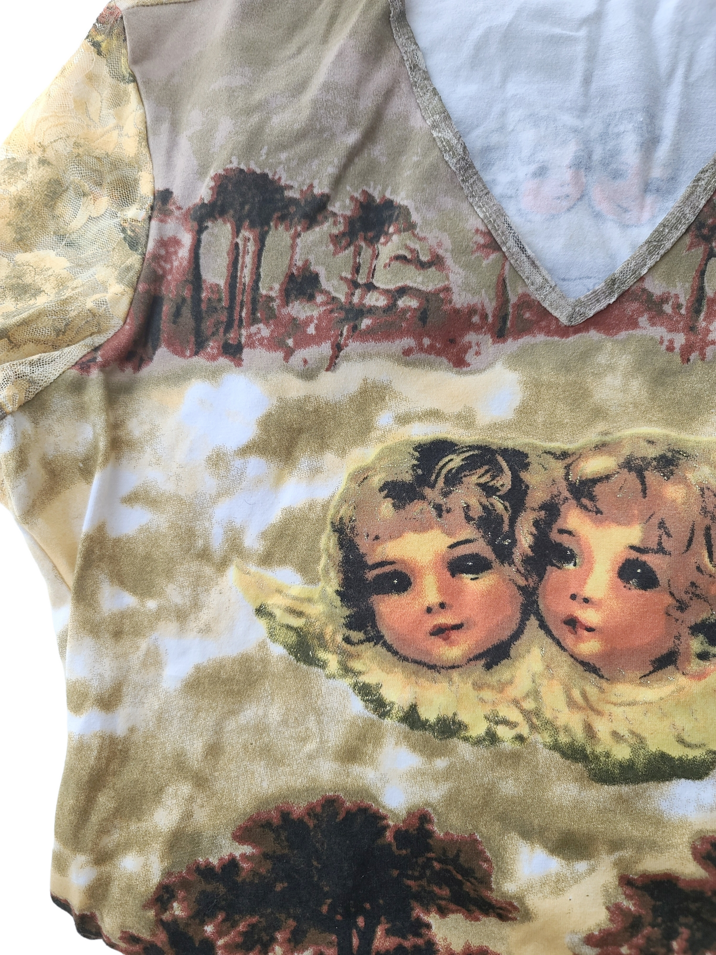 Printed top cybergrunge y2k angels - zimfriperie