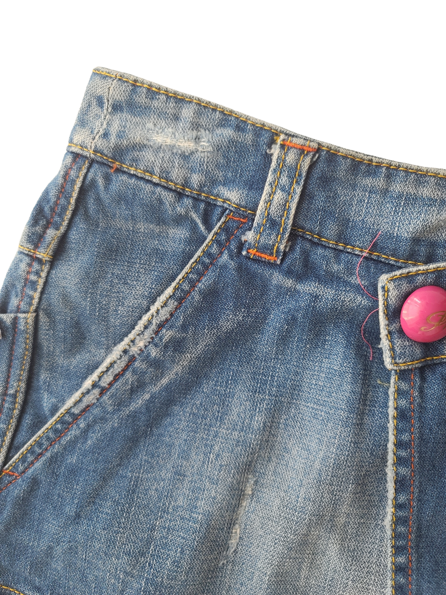 Asymmetrical harajuku jean mini skirt