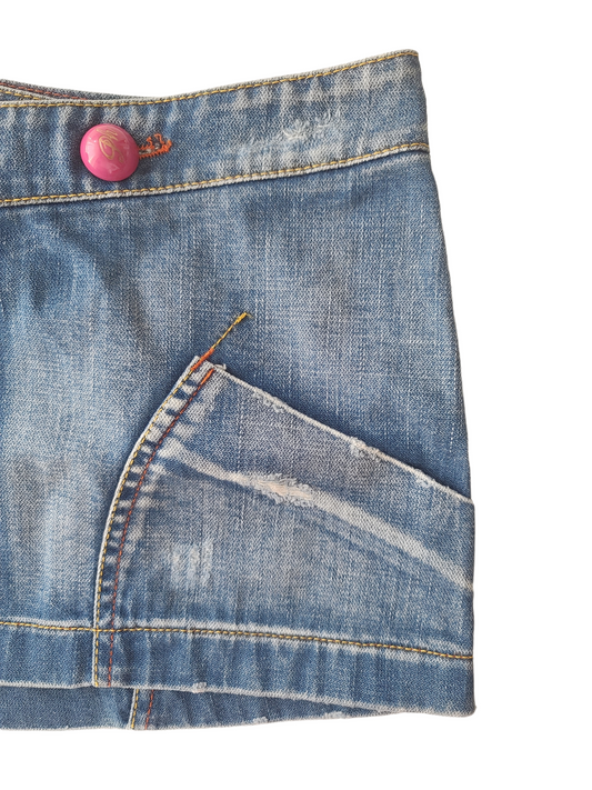 Mini jupe jean harajuku asymetrique