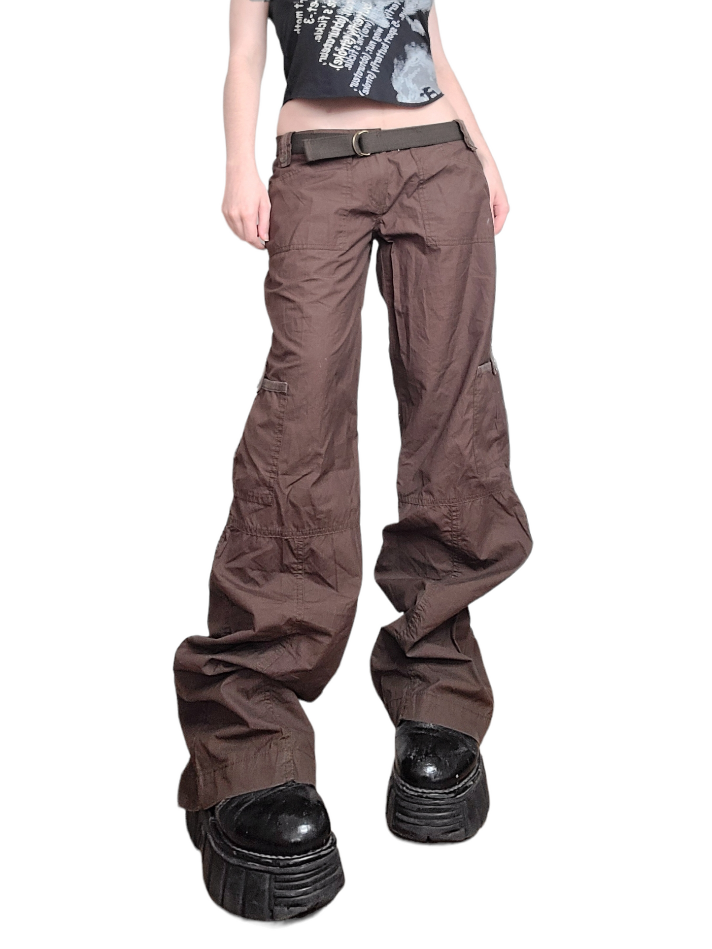 Cargo overpants grunge skater 90s multipoches skater sangles y2k overpants