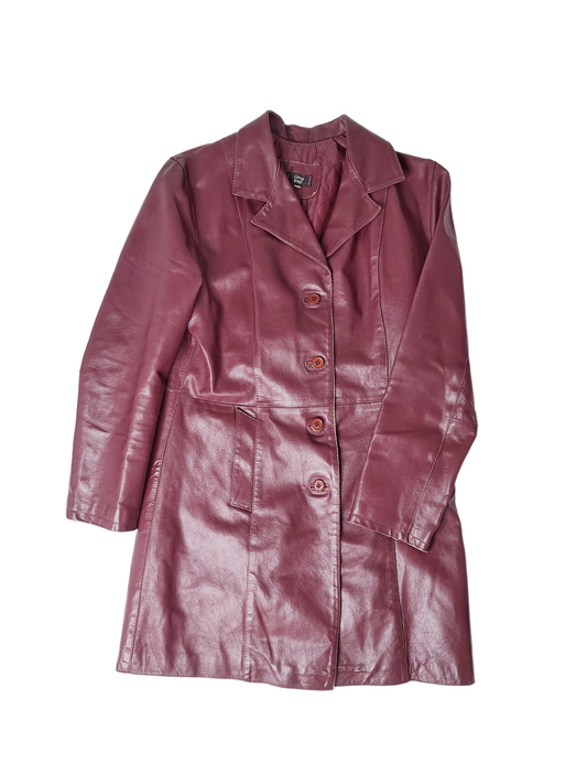 Veste vintage similicuir y2k 2000s bratz acajou retro 70s seventies