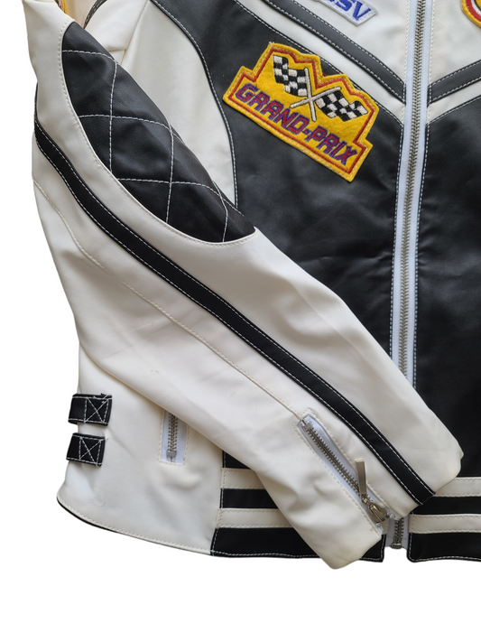 Vintage Faux Leather Biker Jacket