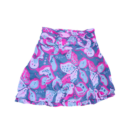 Jupe vintage fleurs kawaii rose y2k babydoll 