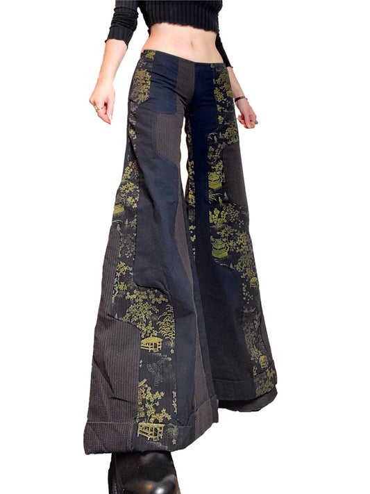 Pantalon vintage harajuku evase 90s y2k custo barcelona archive cybery2k japan rare