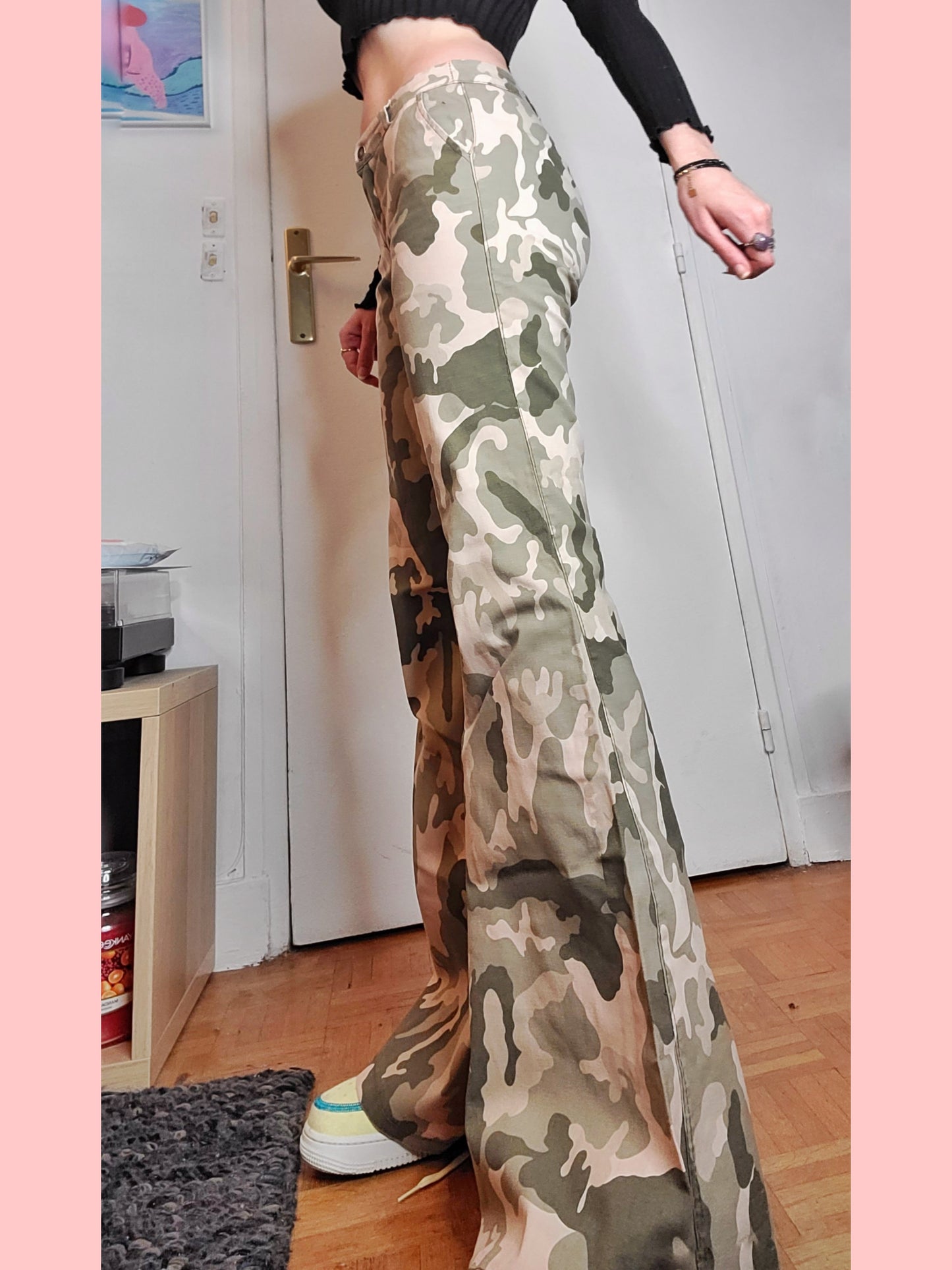 Pantalon y2k imprimé militaire - zimfriperie