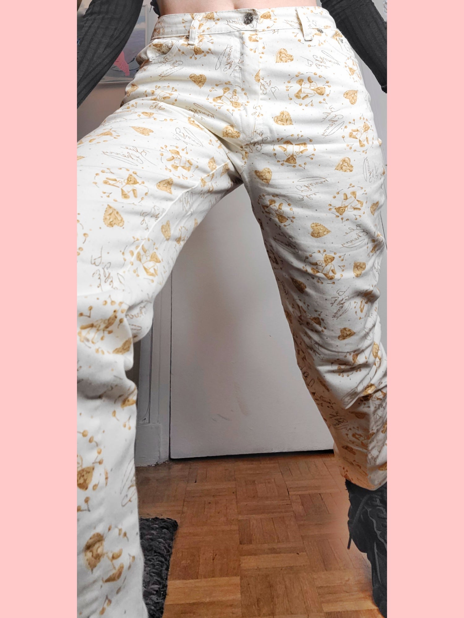Pantalon motifs oursons taille haute - zimfriperie