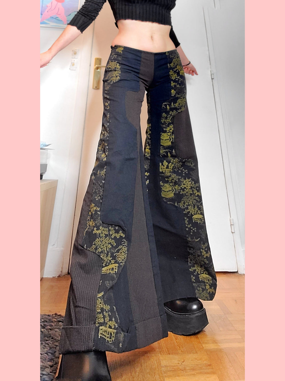 Vintage harajuku flared pants