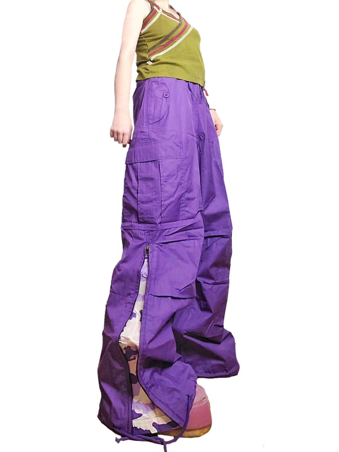 Cargo parachute vintage military ufo violet skater hiphop overpants gorpcore