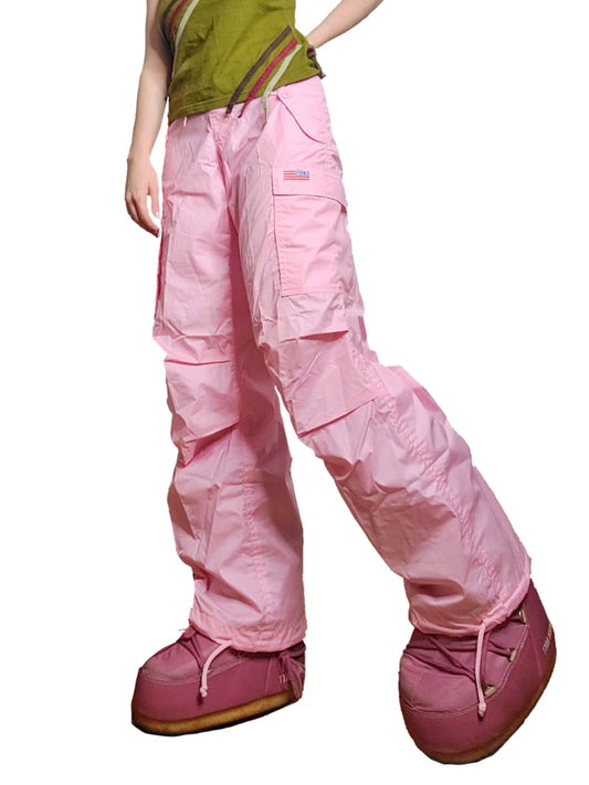 Vintage cargo oversize rose pastel - zimfriperie