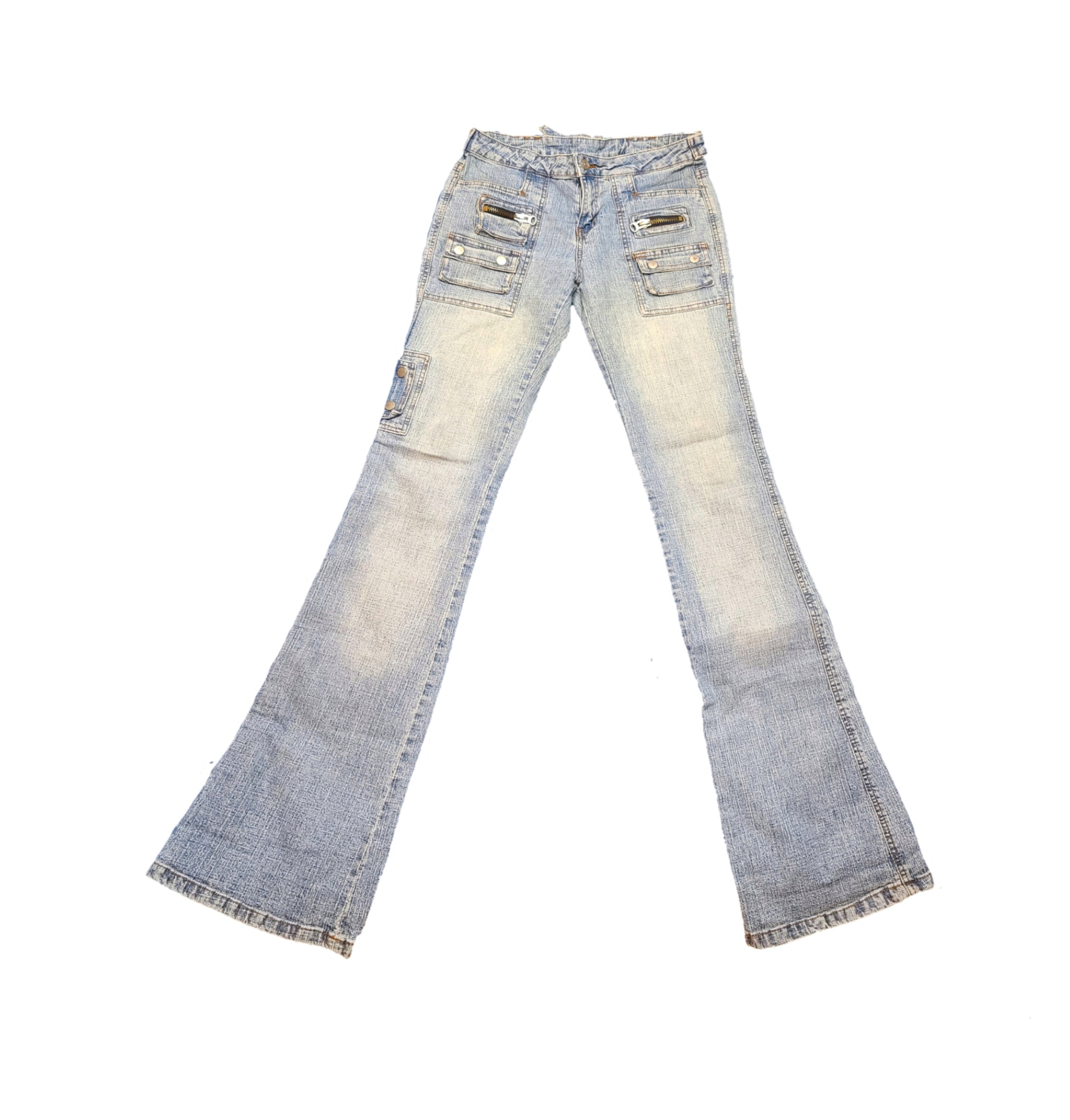Y2k low rise jean pattes deph 2000s bratz girly delave vintage