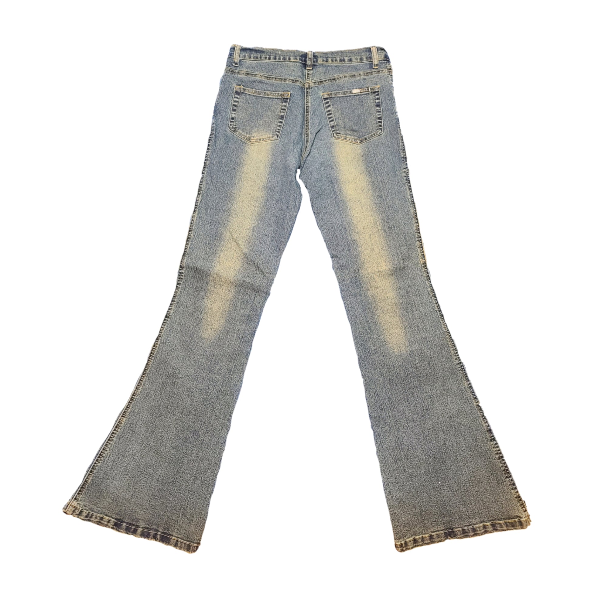 Jean y2k pattes d'eph brodé fleurs - zimfriperie