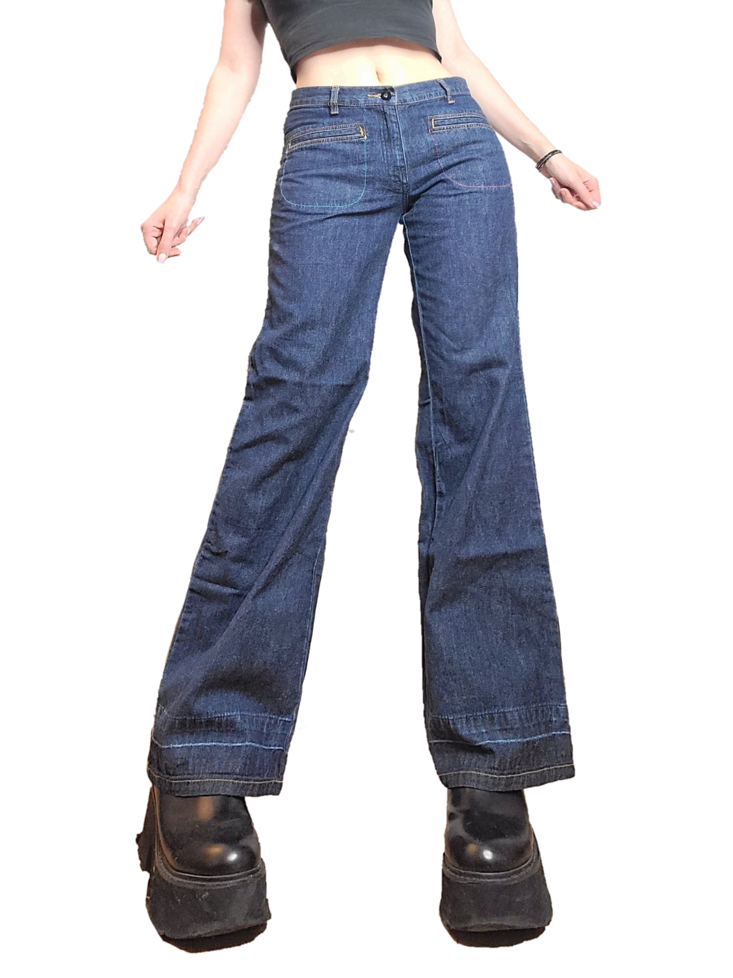 Rip curl jean surf vintage 90s baggy australie flared oversize pastel fancy bratz girl grunge