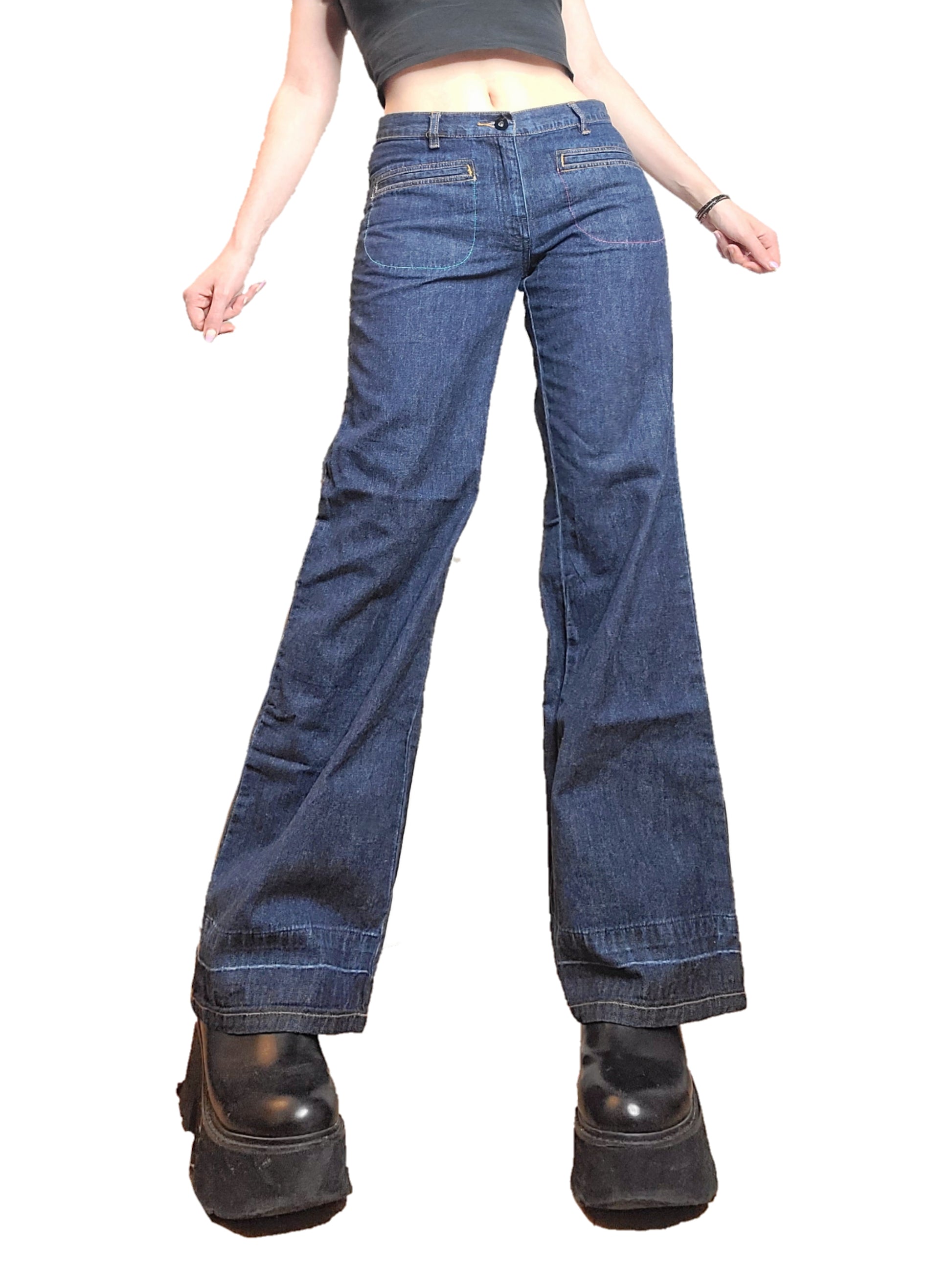 Rip curl jean surf vintage 90s baggy australie flared oversize pastel fancy bratz girl grunge