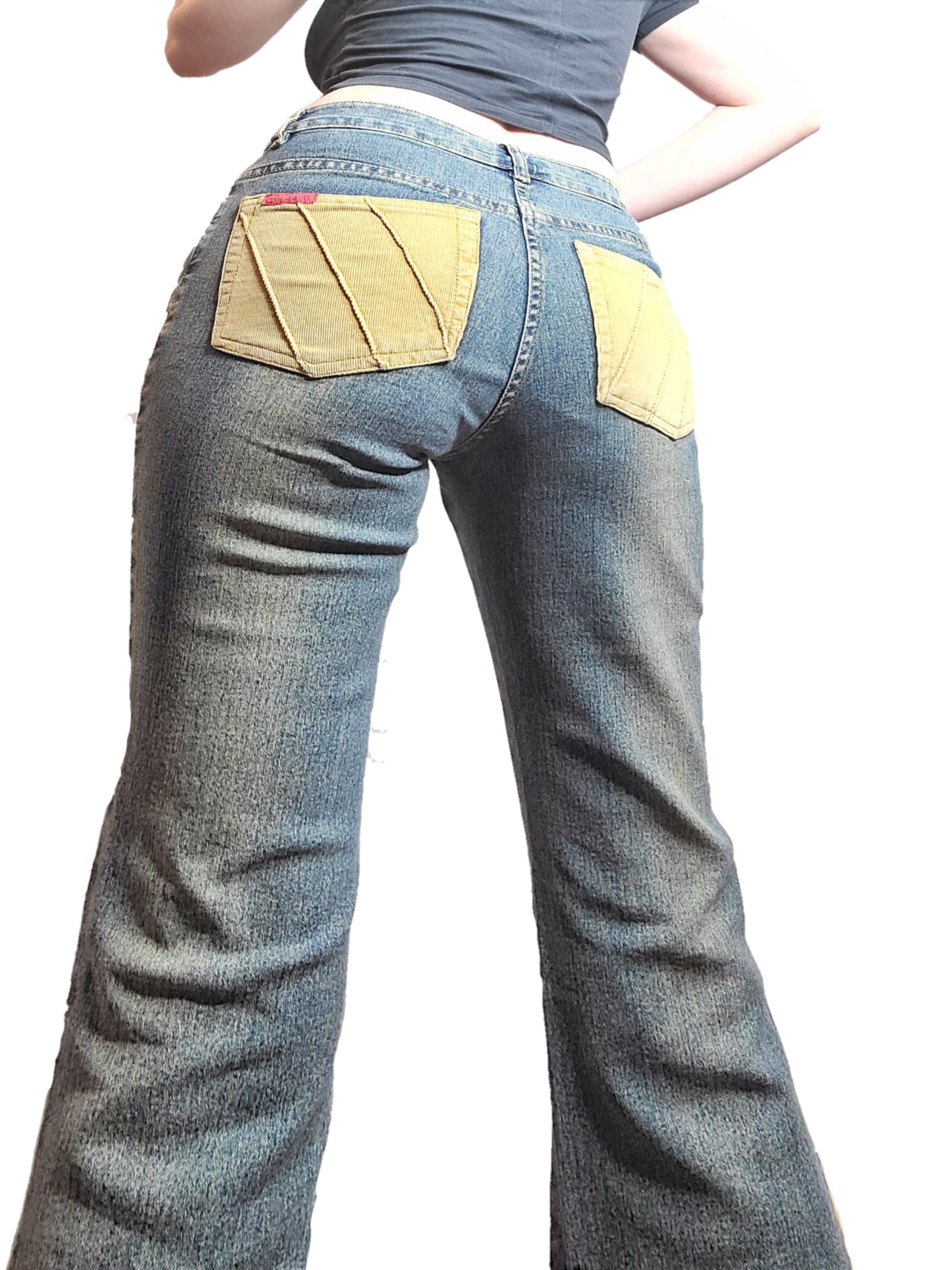 Jean y2k pattes d'eph clouté - zimfriperie