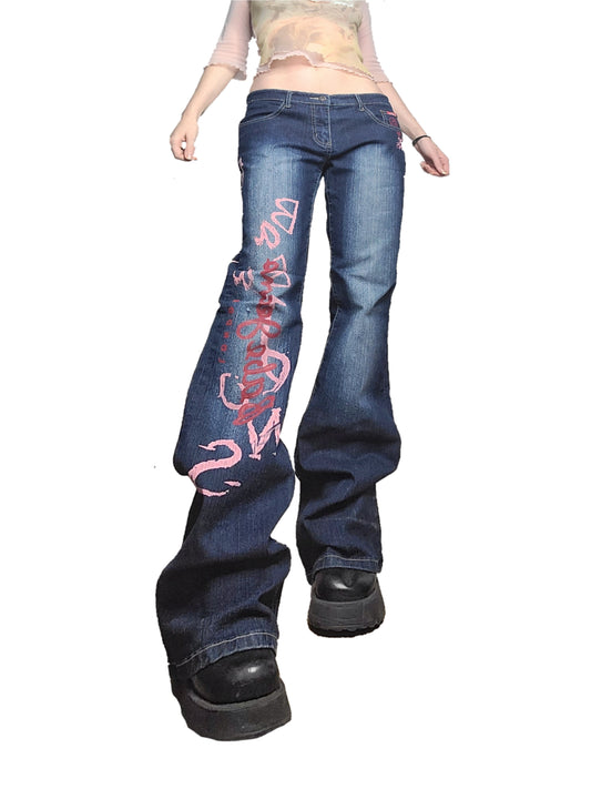 90s jean baggy graffiti tags hiphop streetwear 