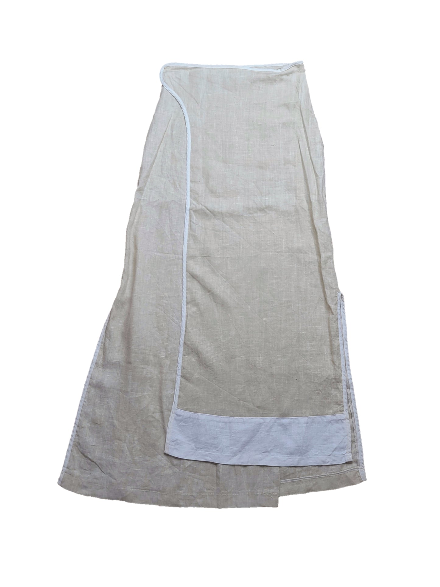 Long skirt vintage futuristic subversive basics harajuku beige neutral style japan lin france paris jupe longue cybery2k