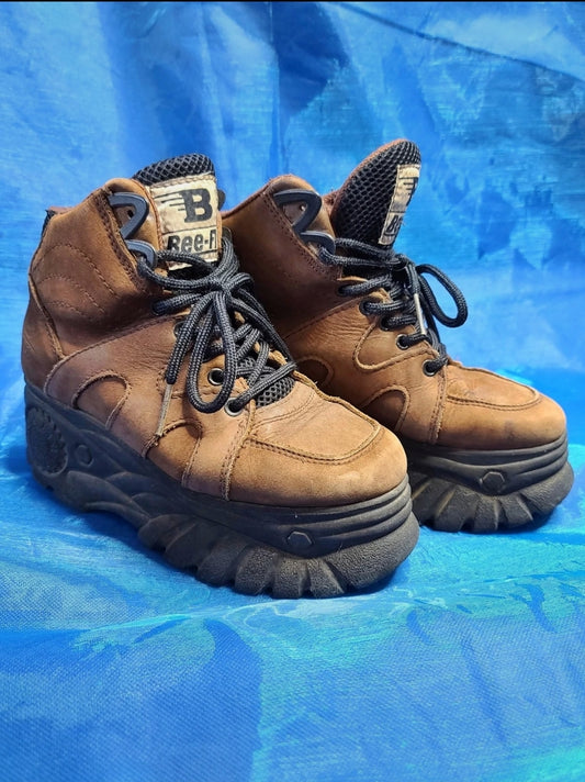 Bee fly 90s boots plateforme 90s chunky chelsea forestcore vintage