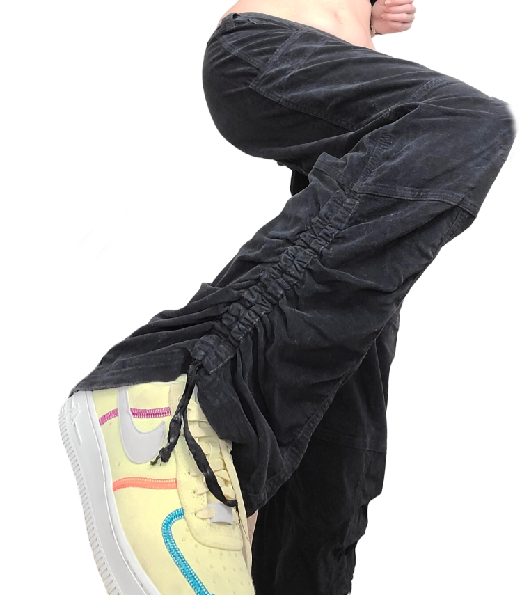 Cargo velours noir hiphop - zimfriperie