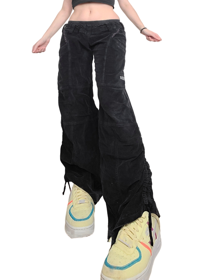 Cargo velours noir hiphop - zimfriperie