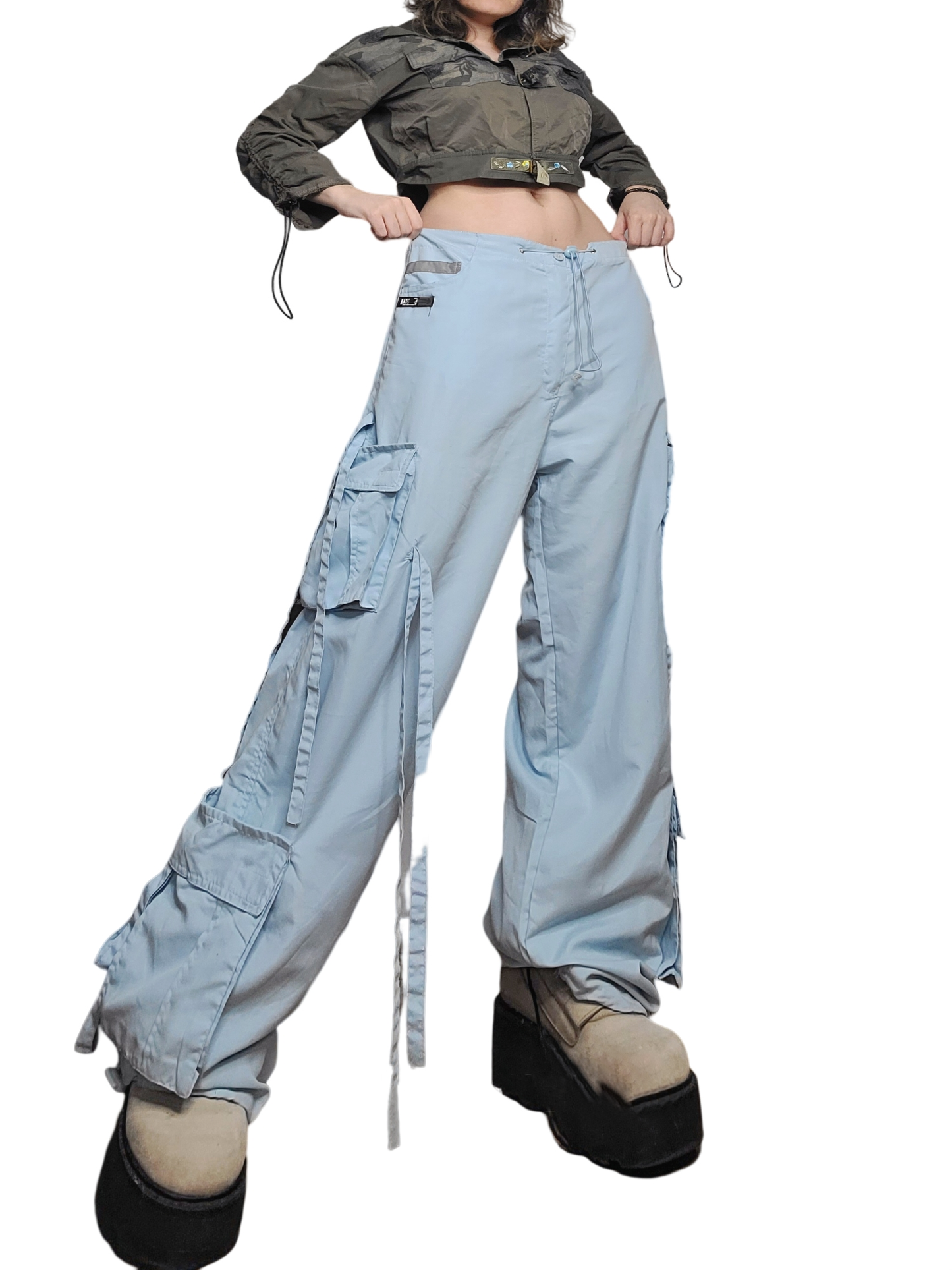 Blue parachute cargo