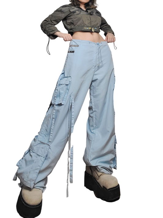 Blue parachute cargo