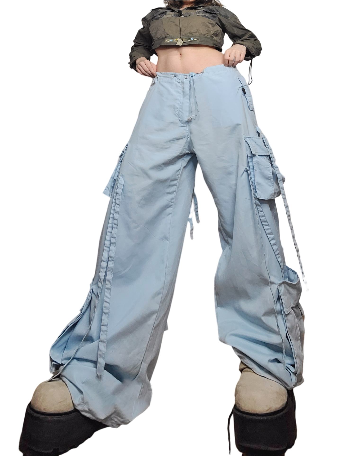 Blue parachute cargo