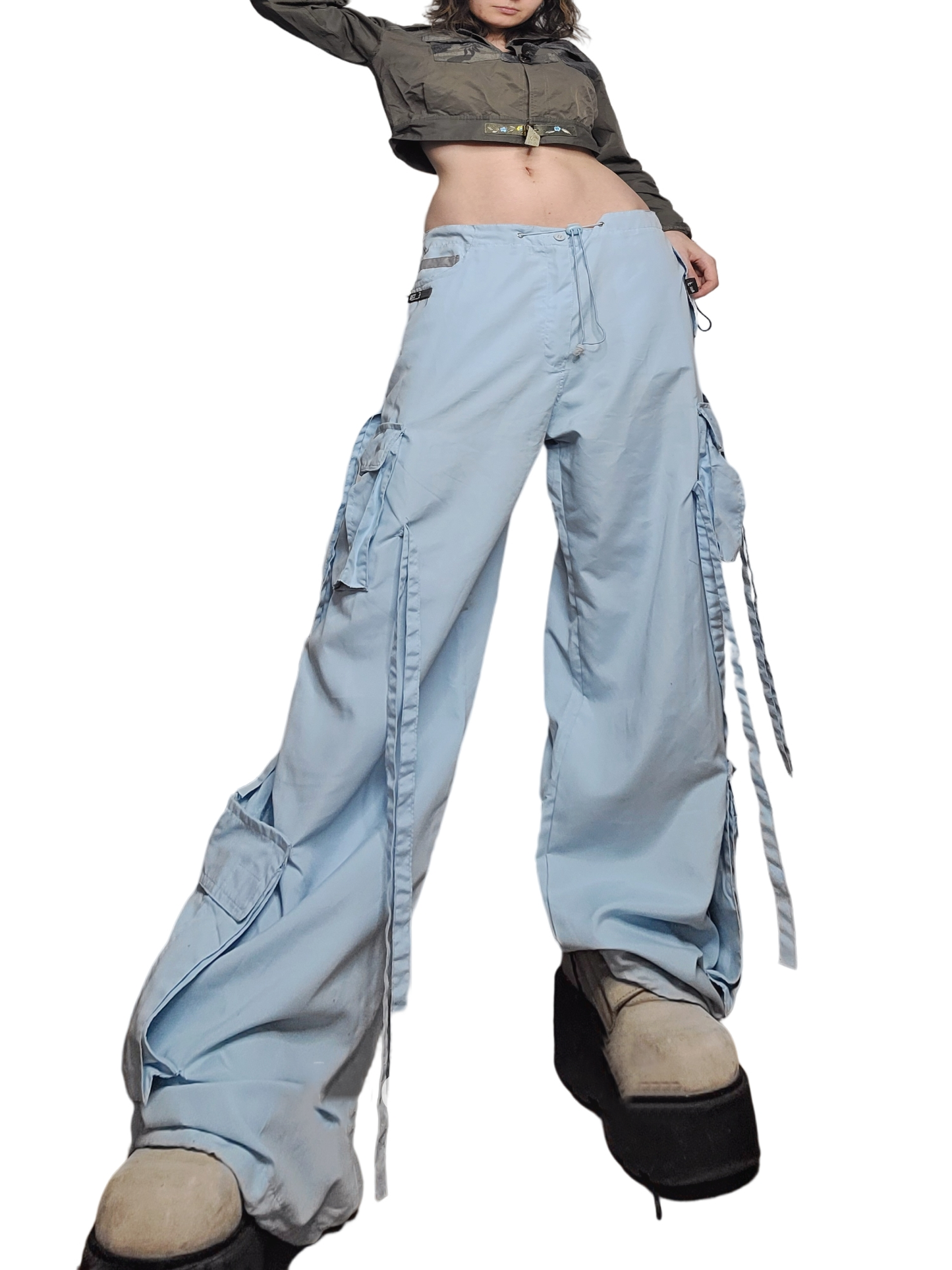 Blue parachute cargo