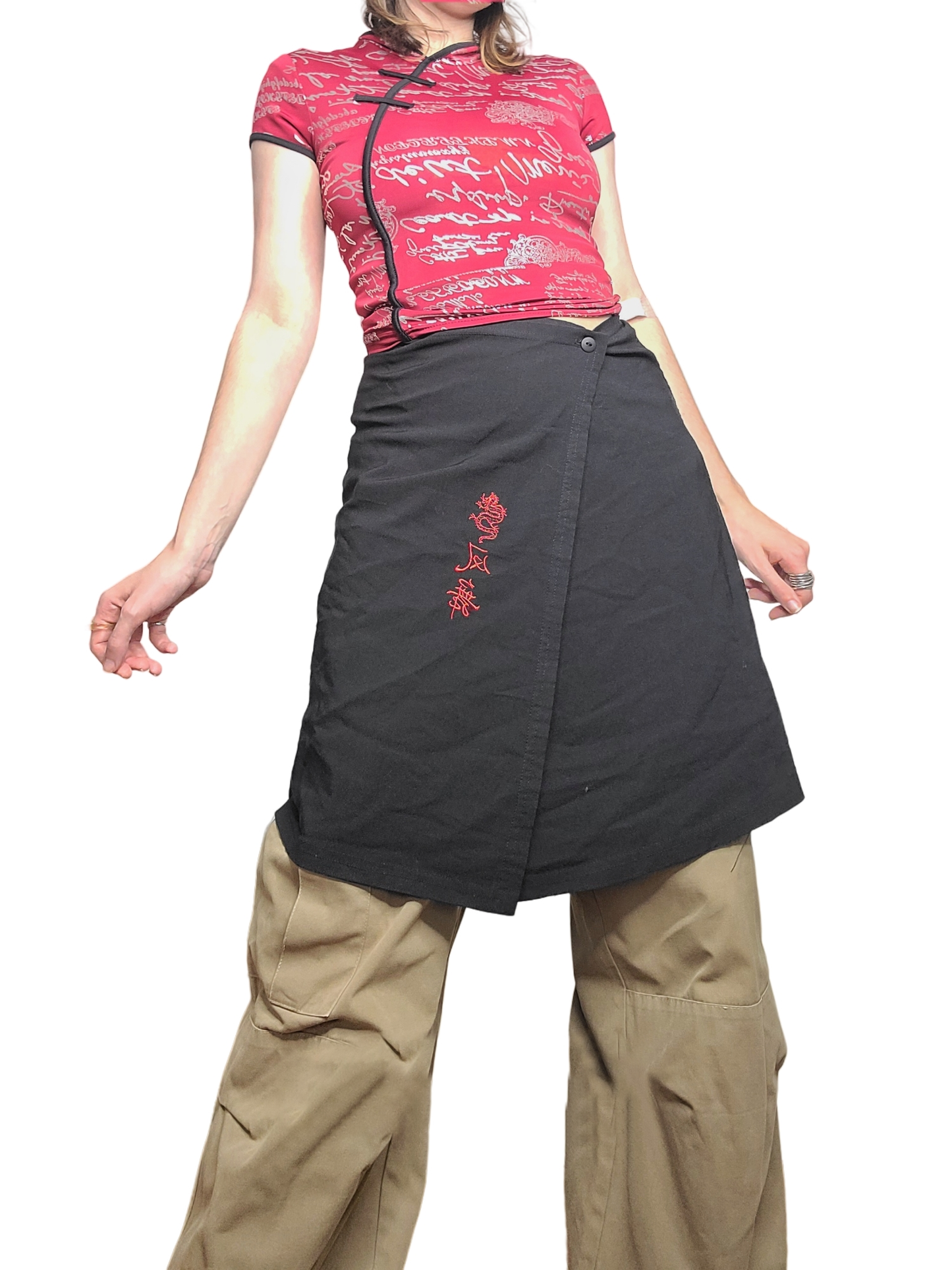Black harajuku cybercore skirt