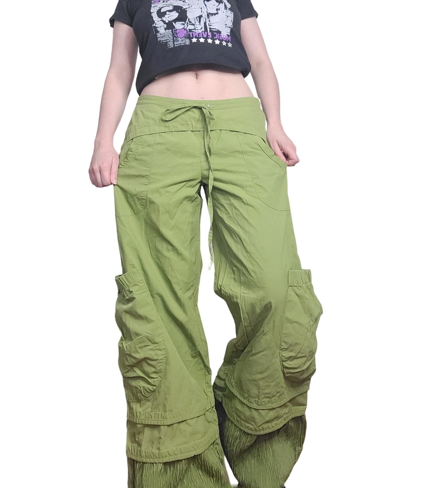 Green harajuku parachute cargo