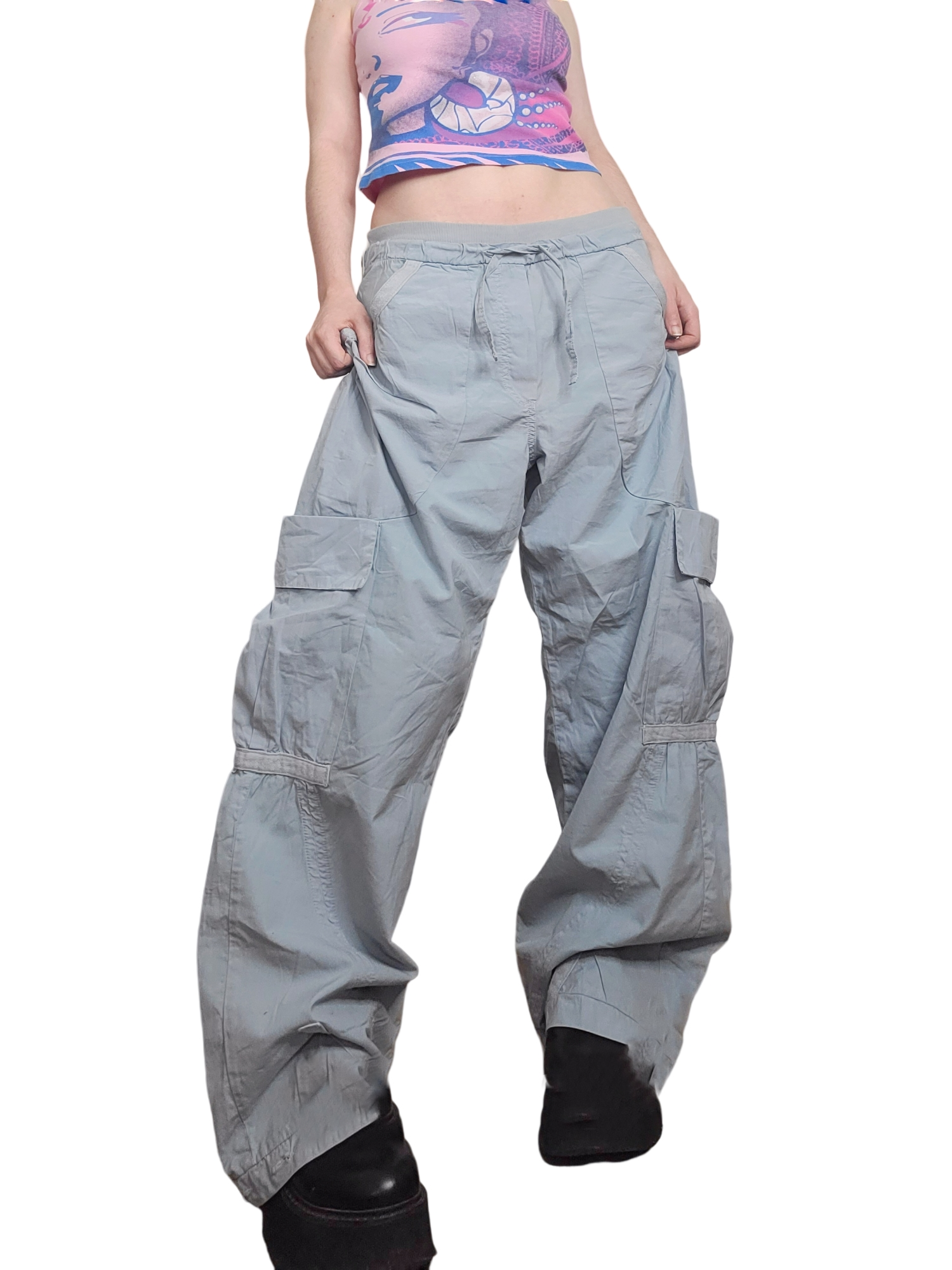 Baggy vintage oversize gorpcore 90s cargo parachute hiphop sportwear multipoches 