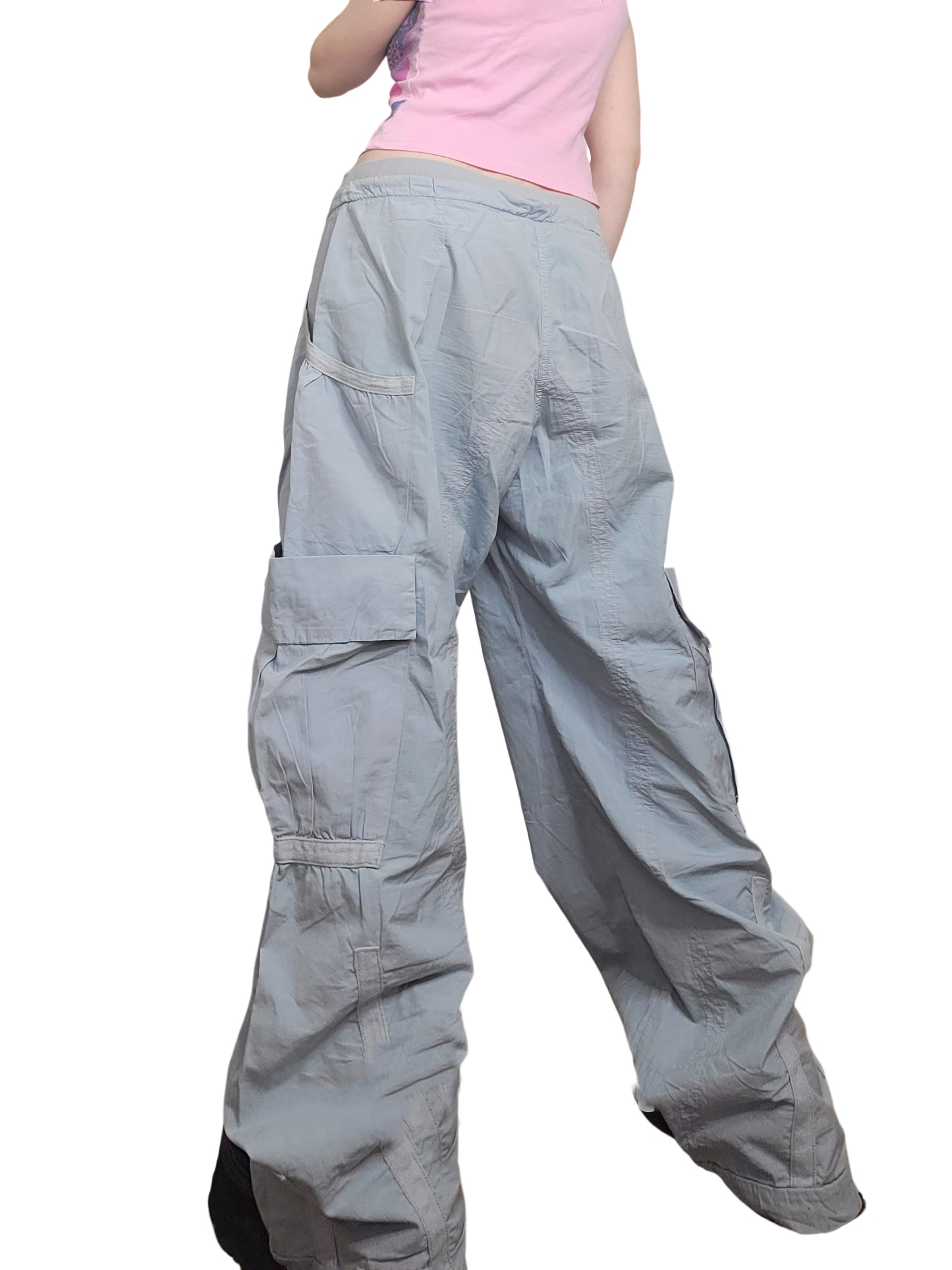 Baggy parachute 90s light blue