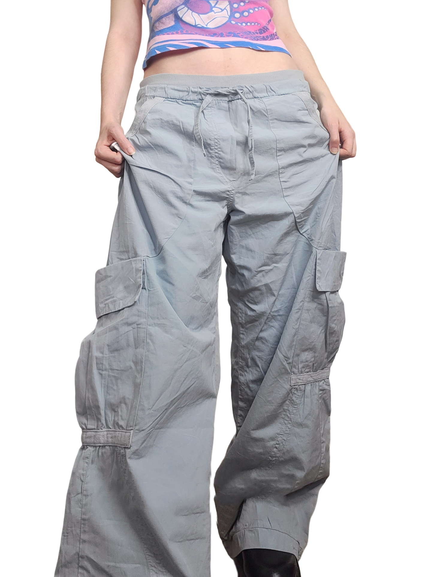 Baggy parachute 90s light blue