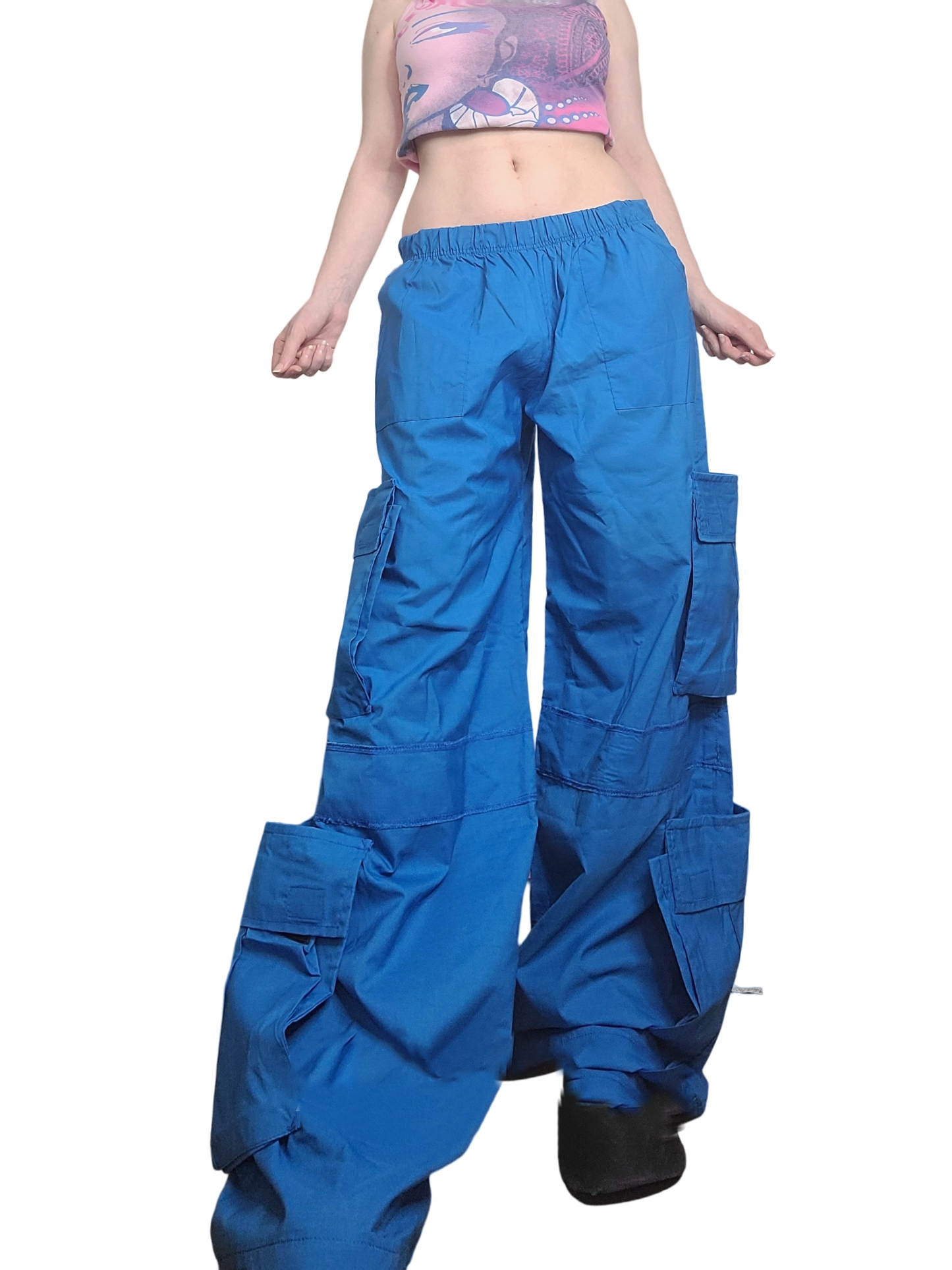 Blue gorpcore oversized cargo