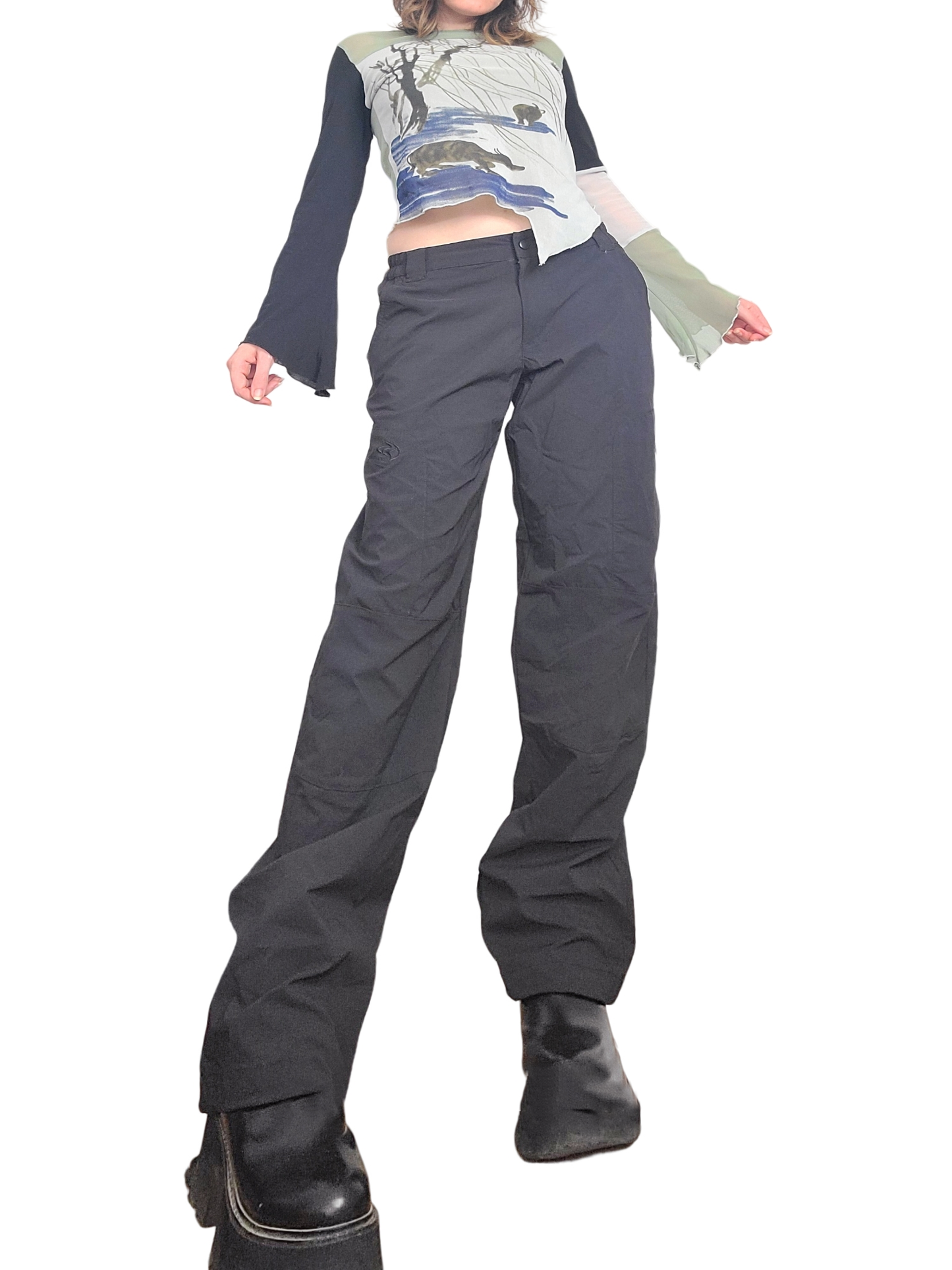 Neutal minimalist overpants gorpcore parachute cargo pants