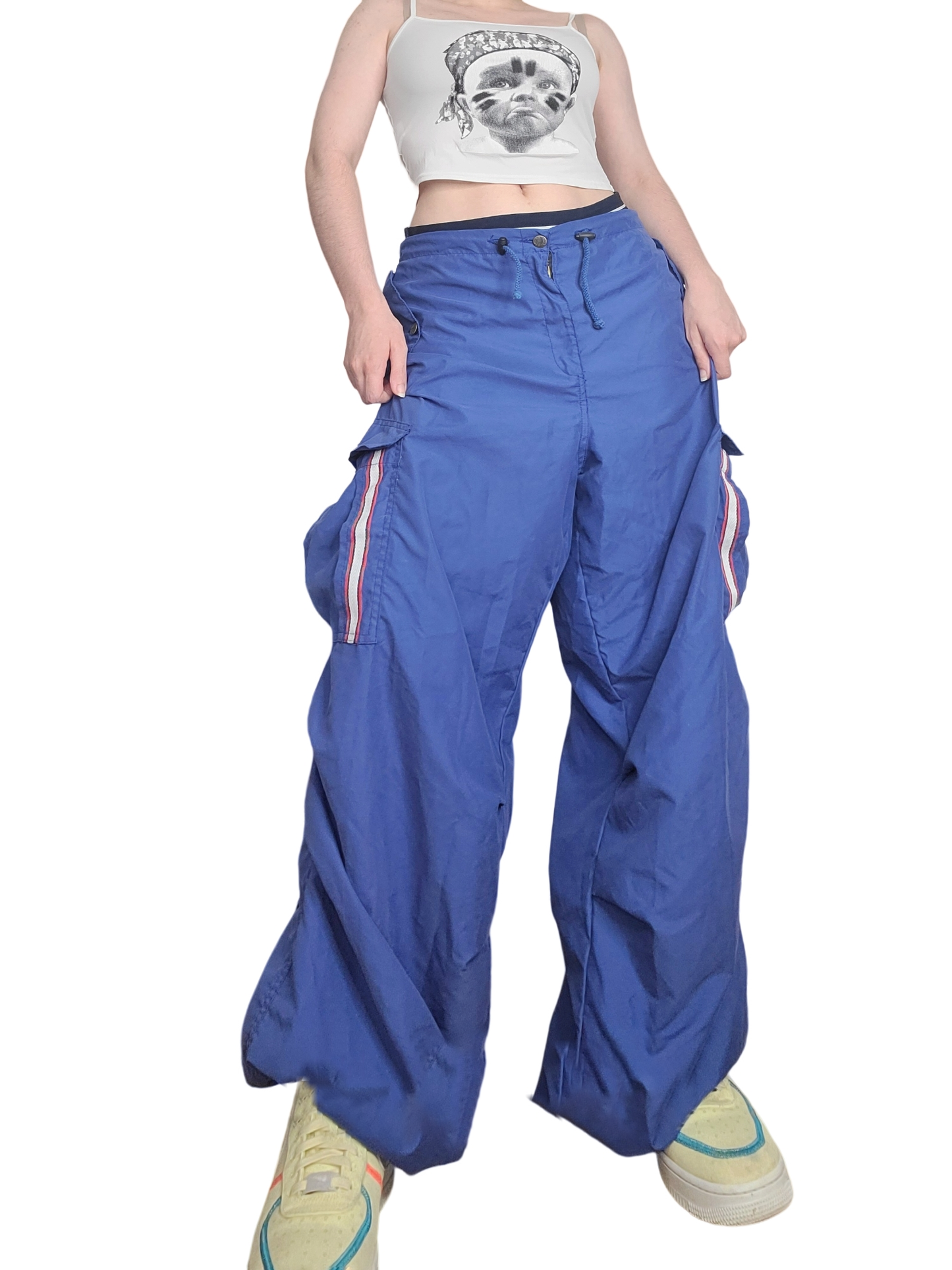 Vintage blue parachute cargo