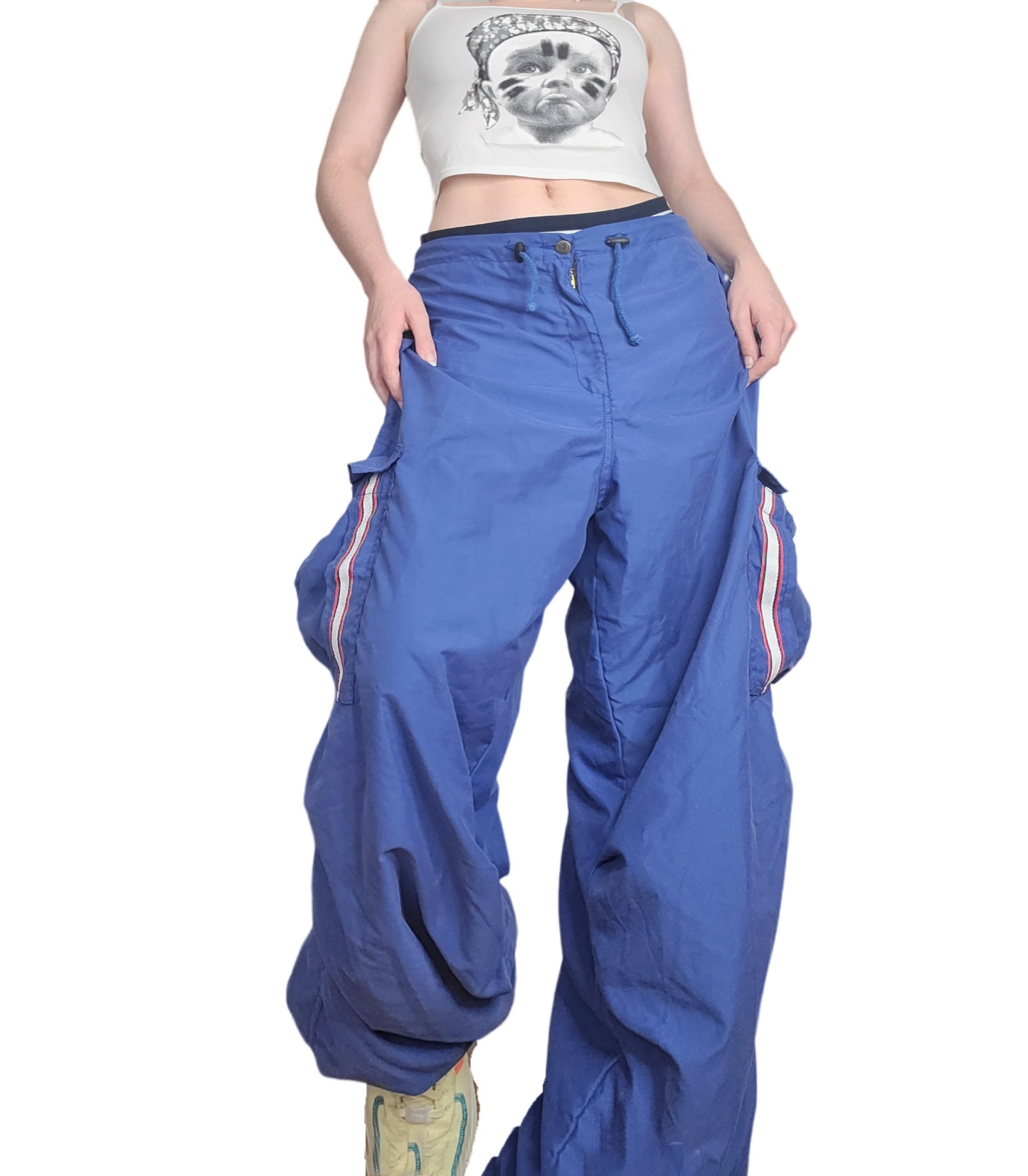 Vintage blue parachute cargo