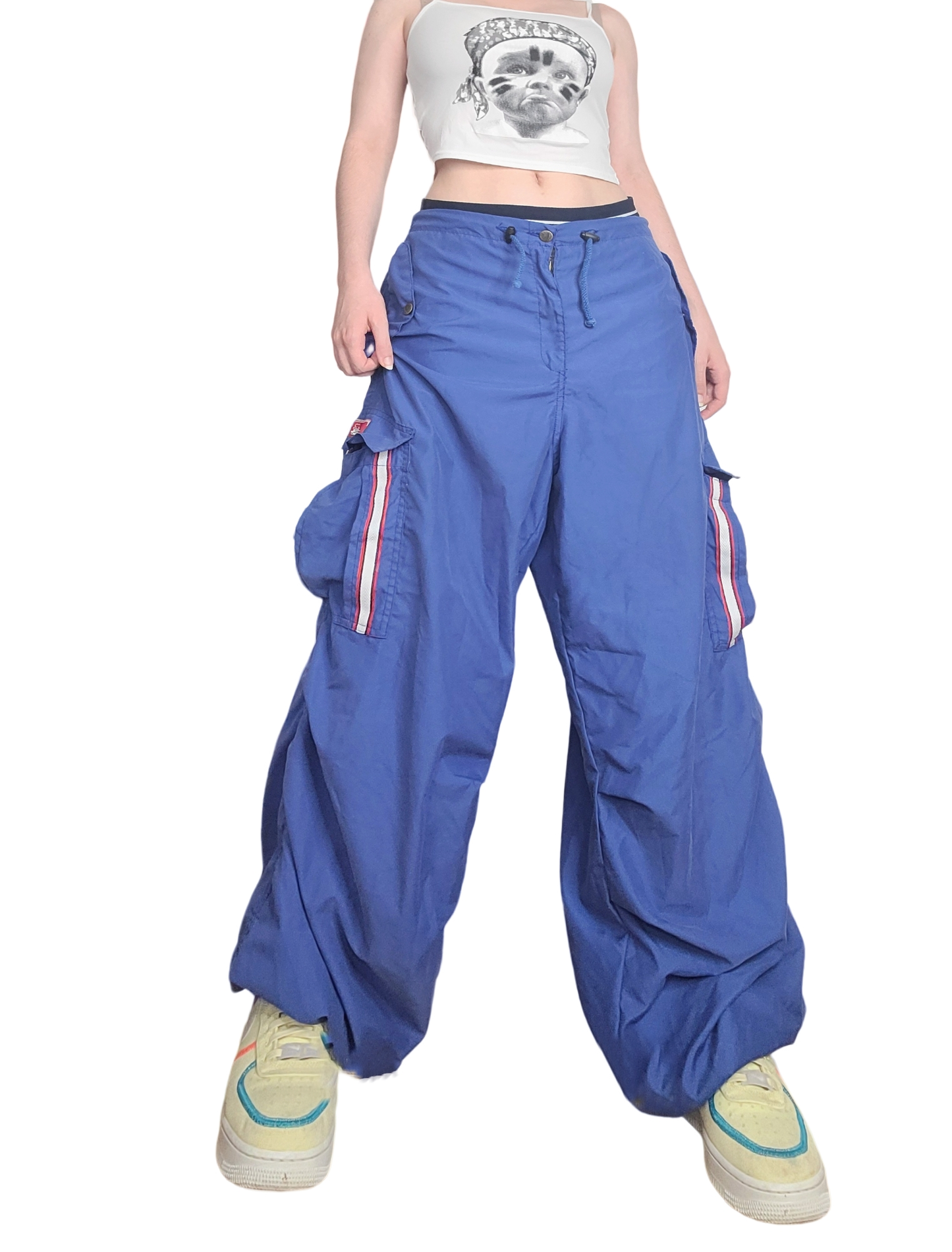 Vintage blue parachute cargo
