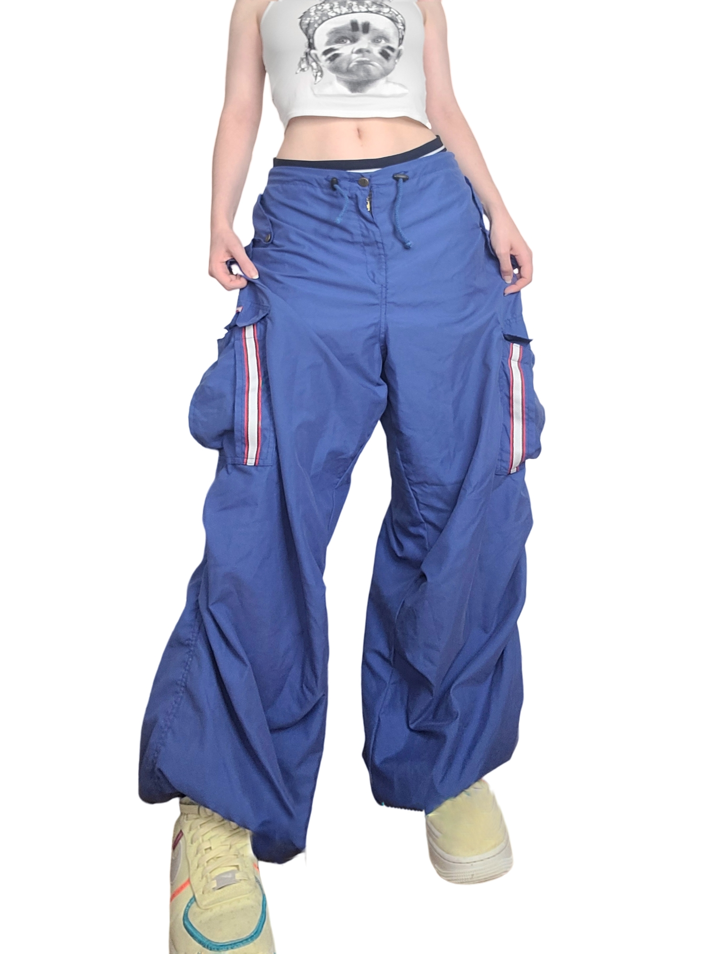 Vintage blue parachute cargo