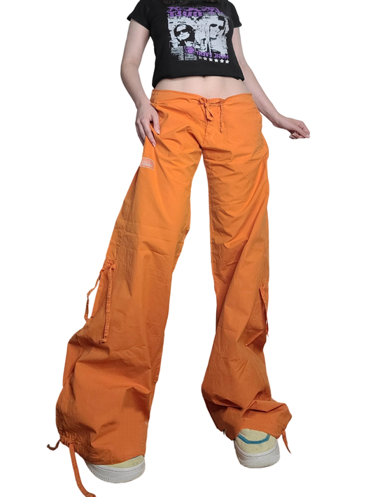 Cargo vintage 90s skater parachute sportwear hihop oversize orange