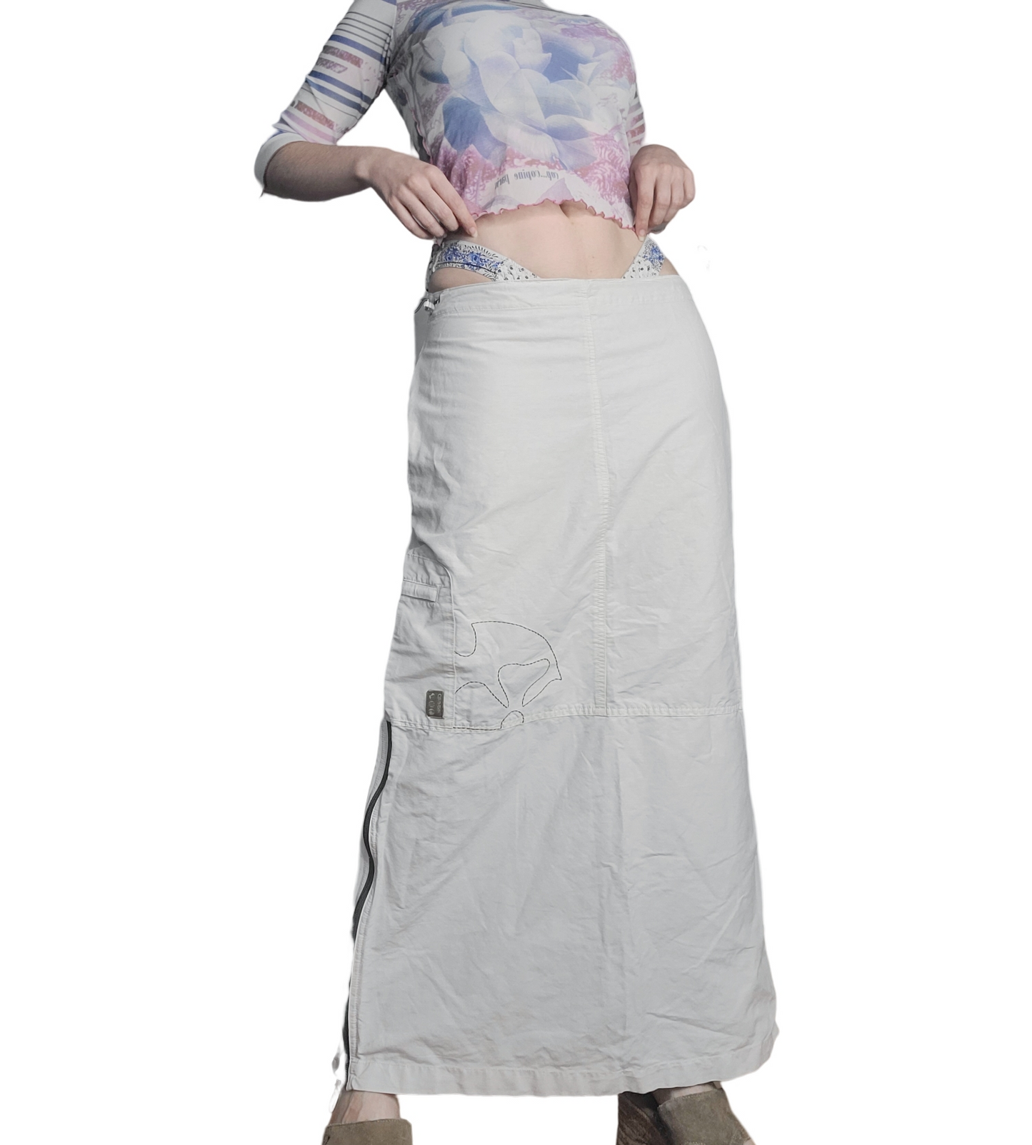 Long 90s techwear skirt